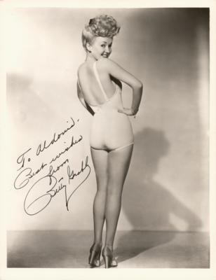 Lot #763 Betty Grable Signed Photograph