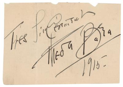 Lot #719 Theda Bara Signature