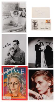 Lot #717 Lauren Bacall (7) Signed Items