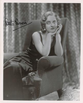 Lot #752 Bette Davis Signed Photograph