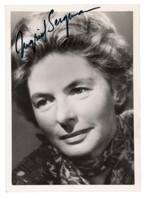Lot #726 Ingrid Bergman Signed Photograph