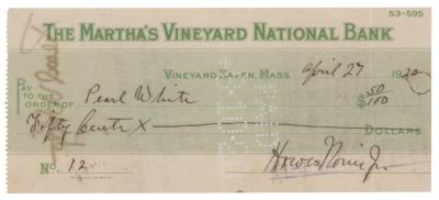 Lot #854 Pearl White Signed Check - Image 2