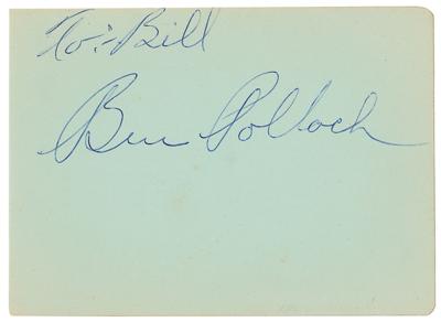 Lot #641 Ben Pollack Signature