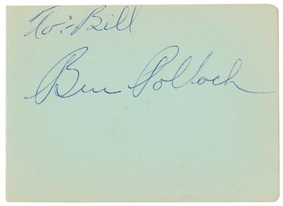 Lot #641 Ben Pollack Signature - Image 1