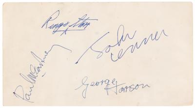 Lot #616 Beatles: John Lennon and Paul McCartney Signed 1963 Promotional Card - Image 2