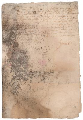 Lot #198 James VI and I Document Signed