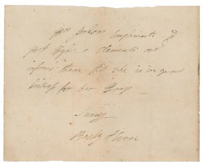 Lot #296 Dorothea Jordan Autograph Note Signed - Image 1