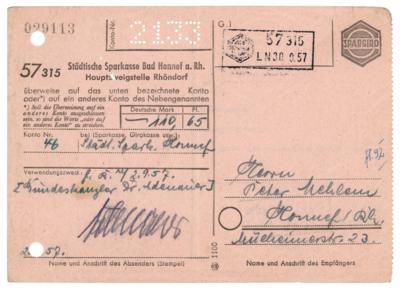 Lot #244 Konrad Adenauer Document Signed - Image 1