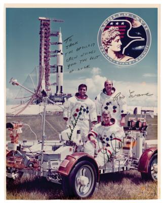 Lot #542 Apollo 17 Signed Photograph