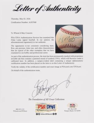 Lot #205 Dalai Lama Signed Baseball - Image 7