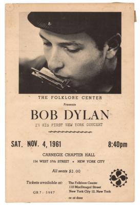 Lot #673 Bob Dylan 1961 Carnegie Chapter Hall