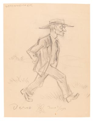Lot #223 Robert Oppenheimer: Alois Derso Original Sketch - Image 1