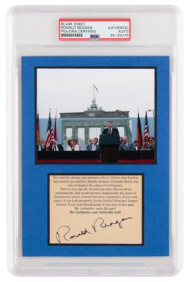 Lot #33 Ronald Reagan Signature