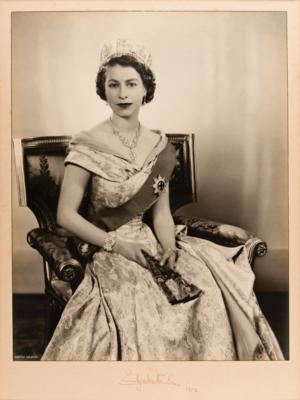 Lot #201 Queen Elizabeth II Oversized Photograph