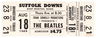 Lot #645 Beatles 1966 Suffolk Downs Concert Ticket - Image 1