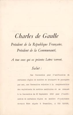 Lot #271 Charles de Gaulle and Michel Debre