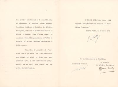 Lot #271 Charles de Gaulle and Michel Debre Document Signed - Image 2