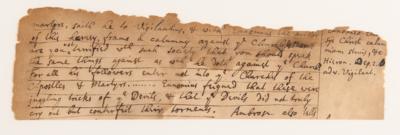 Lot #220 Isaac Newton Handwritten Manuscript Fragment on Religion - Image 1