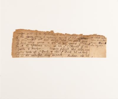 Lot #220 Isaac Newton Handwritten Manuscript Fragment on Religion - Image 2