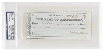 Lot #8 Martin Van Buren Signed Check - Image 1