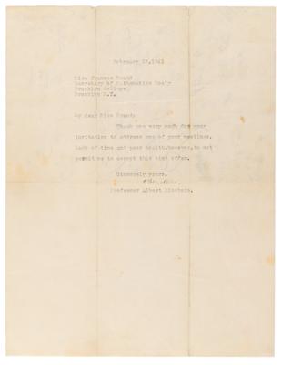 Lot #218 Albert Einstein Typed Letter Signed - Image 2