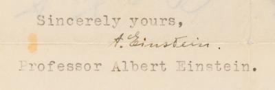 Lot #218 Albert Einstein Typed Letter Signed - Image 3