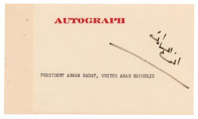 Lot #345 Anwar Sadat Signature