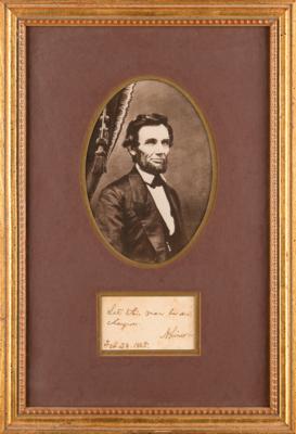 Lot #16 Abraham Lincoln Autograph Endorsement Signed as President (1865) - "Let this man be discharged" - Image 2