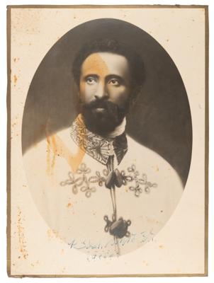 Lot #191 Haile Selassie Rare Signed Oversized