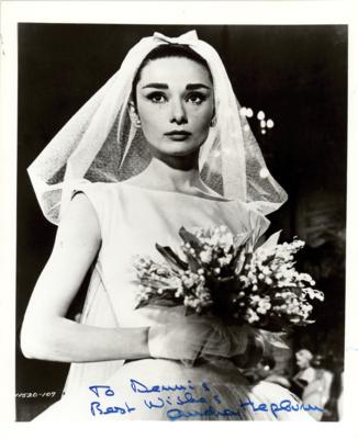 Lot #705 Audrey Hepburn Signed Photograph