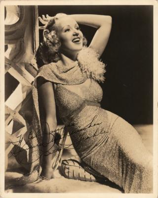 Lot #764 Betty Grable Signed Photograph