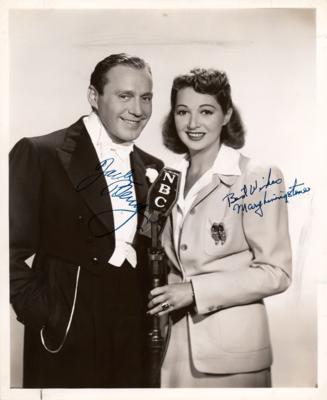 Lot #725 Jack Benny and Mary Livingstone Signed