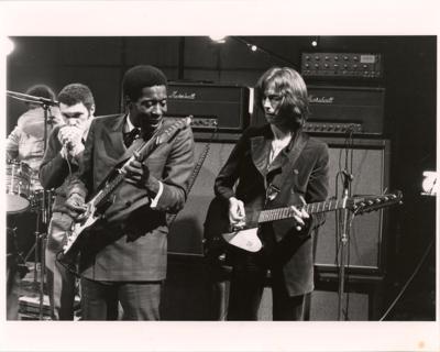 Lot #663 Eric Clapton and Buddy Guy Photograph by Dick Waterman - Image 1