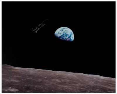 Lot #554 Frank Borman Signed Oversized 'Earthrise'