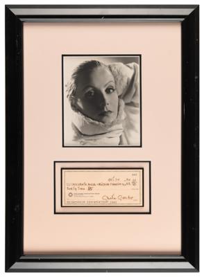 Lot #759 Greta Garbo Signed Check