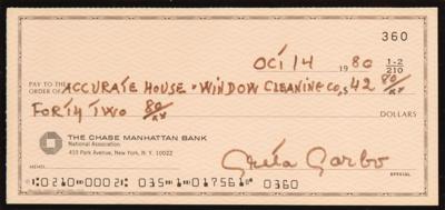 Lot #759 Greta Garbo Signed Check - Image 2