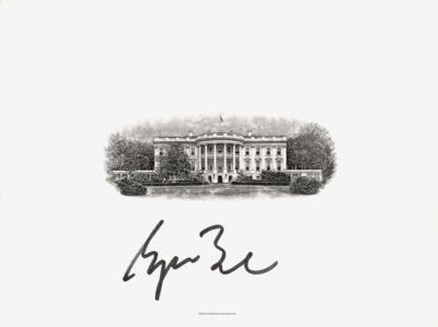 Lot #50 George W. Bush Signed White House