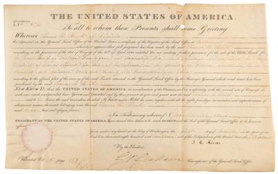 Lot #36 John Quincy Adams Document Signed as