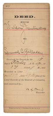 Lot #254 Blanche Bruce Document Signed