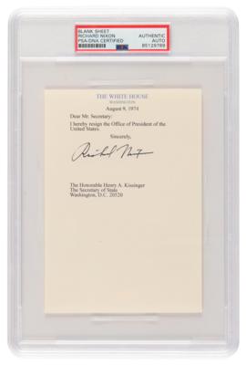 Lot #132 Richard Nixon Signed Mock Resignation - Image 1