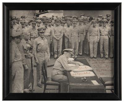 Lot #456 Chester Nimitz Twice-Signed Photograph - Image 2