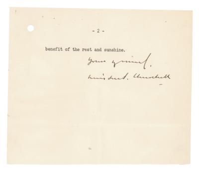 Lot #187 Winston Churchill Signature