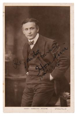 Lot #706 Harry Houdini Signed Photograph