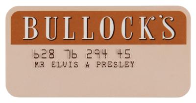 Lot #690 Elvis Presley's Bullock's Credit Card