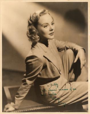 Lot #770 Sonja Henie Signed Photograph to Buddy