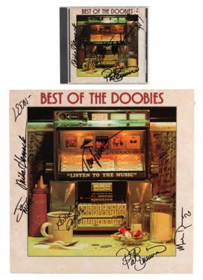 Lot #671 Doobie Brothers Signed Album and CD - Best of the Doobies - Image 1