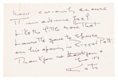 Lot #774 Katharine Hepburn Autograph Letter Signed - Image 2