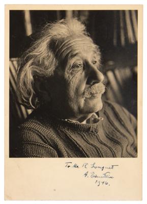 Lot #217 Albert Einstein Signed Photograph -