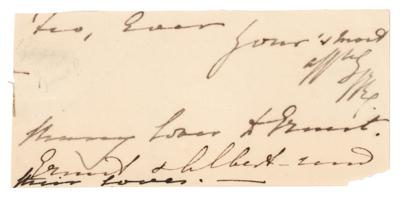 Lot #343 Queen Victoria Signature - Image 1