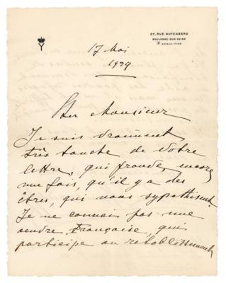 Lot #370 Felix Yusupov Autograph Letter Signed